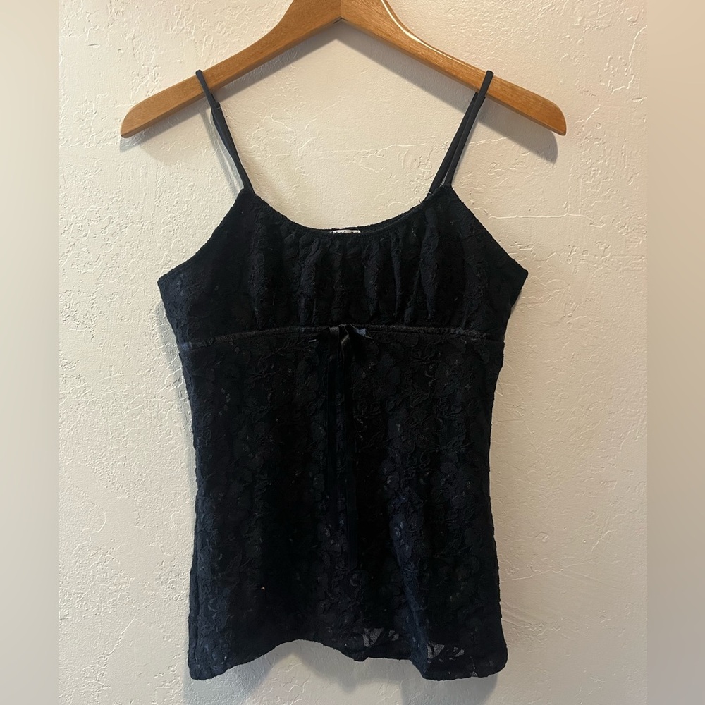 LEI Black Lace Camisole Top